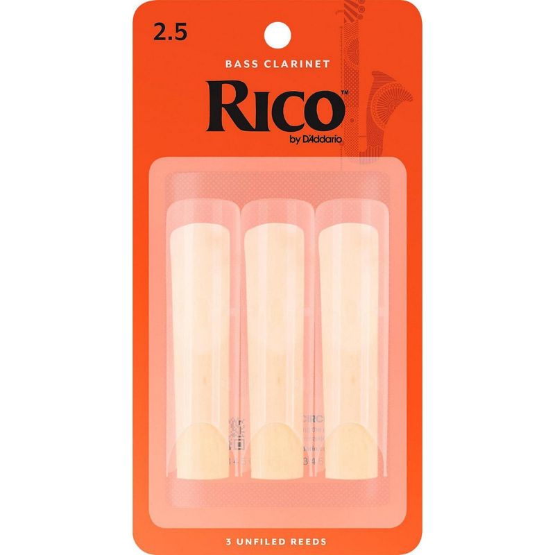 Rico Bass Clarinet Reeds, Box of 3, 2 of 4