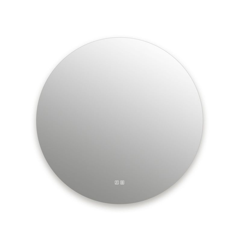 HOMLUX Dimmable Round Backlit Mirror with Memory, Auto-off Anti-fogging and 3 color Temperature for Bathroom, 3 of 7