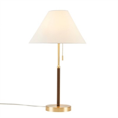 Bromley 23.5" White and Gold Mid-Century Table Lamp