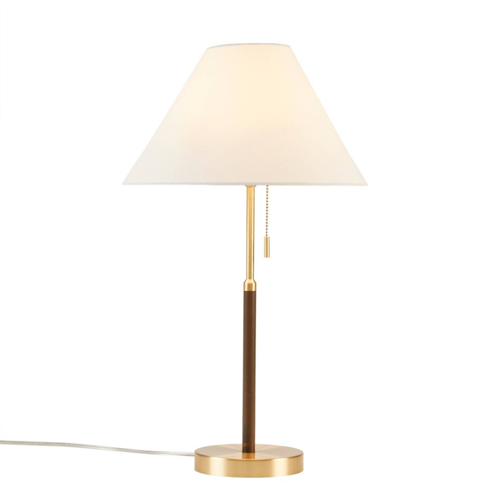 Photos - Floodlight / Street Light Bromley Two-Tone Pull Chain Table Lamp  Gold/Brow(Includes LED Light Bulb)