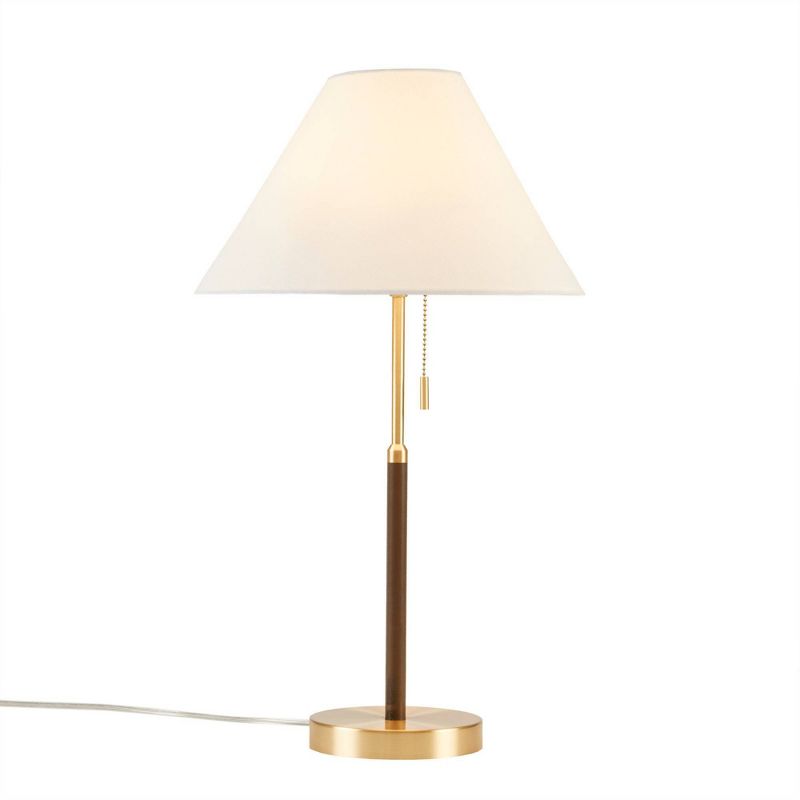 Bromley Two-Tone Pull Chain Table Lamp (Includes LED Light Bulb) Gold/Brown - Ink+Ivy, 1 of 8