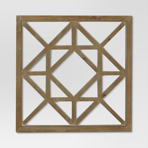 Lattice Wood Square 25 X25 Threshold Target