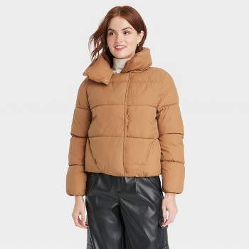 Women's Short Relaxed Puffer Jacket - A New Day™