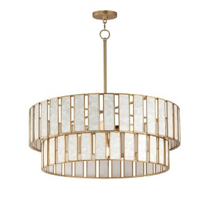 Maxim Lighting Miramar 6 - Light Chandelier in  Capiz/Natural Aged Brass - 1 of 4