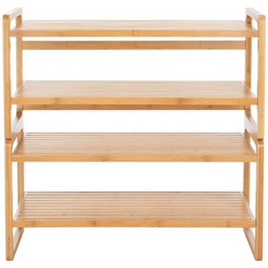 Vallis Shoe Rack - Natural - Safavieh - 1 of 4