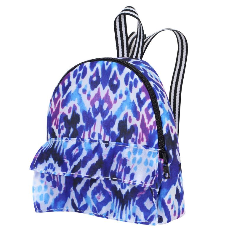 Sophia’s Doll-Sized Backpack in Ikat Print for 18 Inch Doll, Blue, 1 of 6
