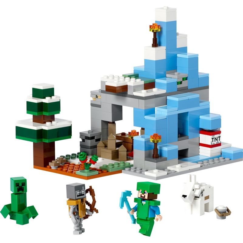 LEGO Minecraft The Frozen Peaks Cave Mountain Set 21243, 3 of 8