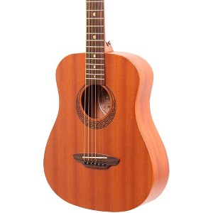 Luna Muse Safari Series Mahogany 3/4 Dreadnought Travel Acoustic Guitar Natural - 1 of 4