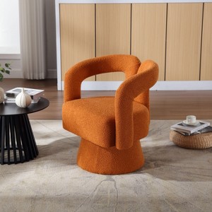 NicBex 360 Degree Swivel Chair Cuddle Barrel Accent Chair Upholstered Armchair for Living Room, Bedroom, Office - 1 of 4