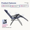 JIONJOY Folding Zero Gravity Metal Steel Outdoor Patio Sling Chaise Lounge Chair with Headrest (Set of 2) - 4 of 4