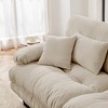 VYNXARIA Cloud Couch Sleeper Sofa for Living Room,Upholstered Wide Arm Sofa with 2 Ottomans,Chenille Light coffee - 4 of 4