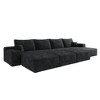 135" Cloud Plush Corduroy L-Shaped Sectional Sofa with Right Chaise & 3 Ottomans - 4 of 4