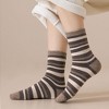 Anna-Kaci Women's 3 - Pack Colorblock Design Crew Socks with Soft Knit Fabric and Reinforced Heel and Toe - 4 of 4