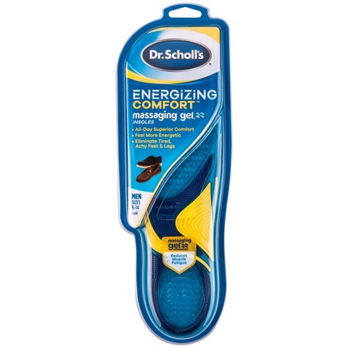 is genoeg Vertrek naar weerstand Dr. Scholl's Comfort & Energy Massaging Gel Advanced Insoles For Men - Size  (8-14) : Target