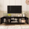 FUFU&GAGA 2-Doors Entertainment Centers TV Stand With Storage Shelves - 2 of 4