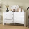 Famapy Large White 6 Drawer Chest of Drawers Double Handle Design Dresser for Bedroom - 4 of 4