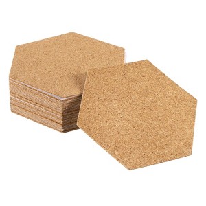 Unique Bargains Thickened Cork Self-Adhesive Coasters for Tableware - 1 of 4