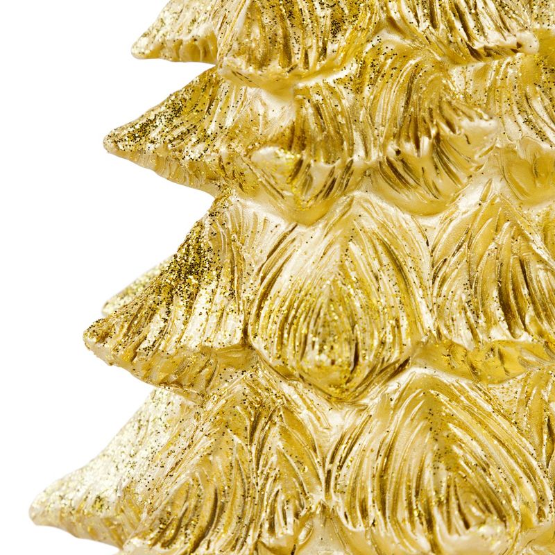 Northlight 9.5" Metallic Gold Woodland Christmas Tree Decoration, 5 of 6