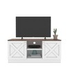 47" Wood Vintage TV Stand with 2 Cupboards for Living Room and Bedroom - 3 of 4