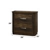 Gulches Sophisticated 2 Drawer Nightstand 18"x13"x9"H Drawers, English Dovetail Joinery, Brushed Nickel Handles, 2" Floor Clearance - 2 of 4