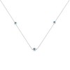 Haus of Brilliance Sterling Silver Treated Blue Color 1/2 Cttw Diamond Station Necklace - 2 of 4