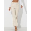 INSPIRE CHIC Women's High Waist Bottom Flared Faux Leather Pants With Pockets - 4 of 4