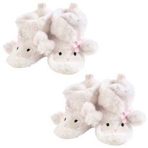 Hudson Baby Infant Girls Cozy Fleece and Faux Shearling Booties, Girl Lamb 2-Piece - 1 of 1