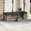 vidaXL Garden Sofa Set Grey PE rattan Large Modular Garden Sofa Set - 2 of 4