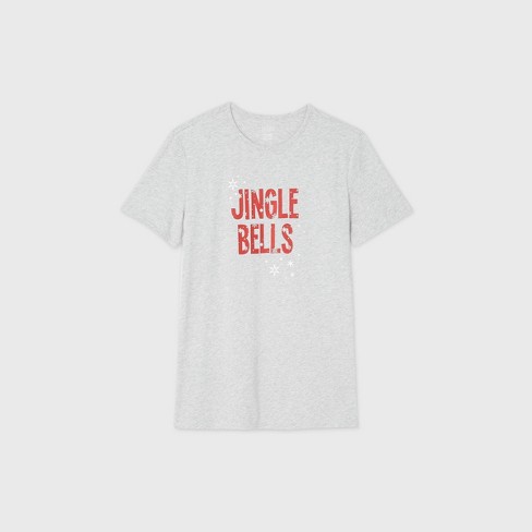 Men S Big Tall Holiday Jingle Bells Matching Family Pajama T Shirt Wondershop Gray Target