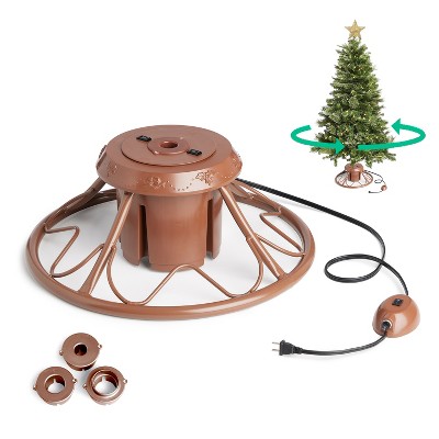 Home Heritage Electric 360 Degree Rotating Artificial Christmas Tree Metal Stand for Trees, Pole Diameter 1 to 1.75 Inches