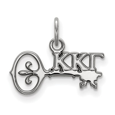 Kappa Kappa Gamma Sterling Silver Lavaliere Pendant With 16" Chain - Sorority Jewelry Gift