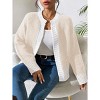 Coolmee Womens Fall Cardigan Sweaters Crewneck Long Sleeve Open Front Knit Sweater Women Fashion Cardigans - 2 of 4