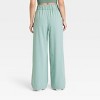 Women's Woven High-Rise Seersucker Wide Leg Pants - All In Motion™ - 2 of 3