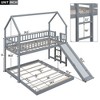 NicBex Twin over Full Bunk Bed with Guardrail and Slide,House Loft Bed with Built-in Ladder,Modern Bunk Beds,Noise Reduced Bunk Beds for Bedroom - 3 of 4