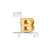 Black Bow Jewelry Letter B Bead Charm in 14k Yellow Gold Plated Sterling Silver - 4 of 4