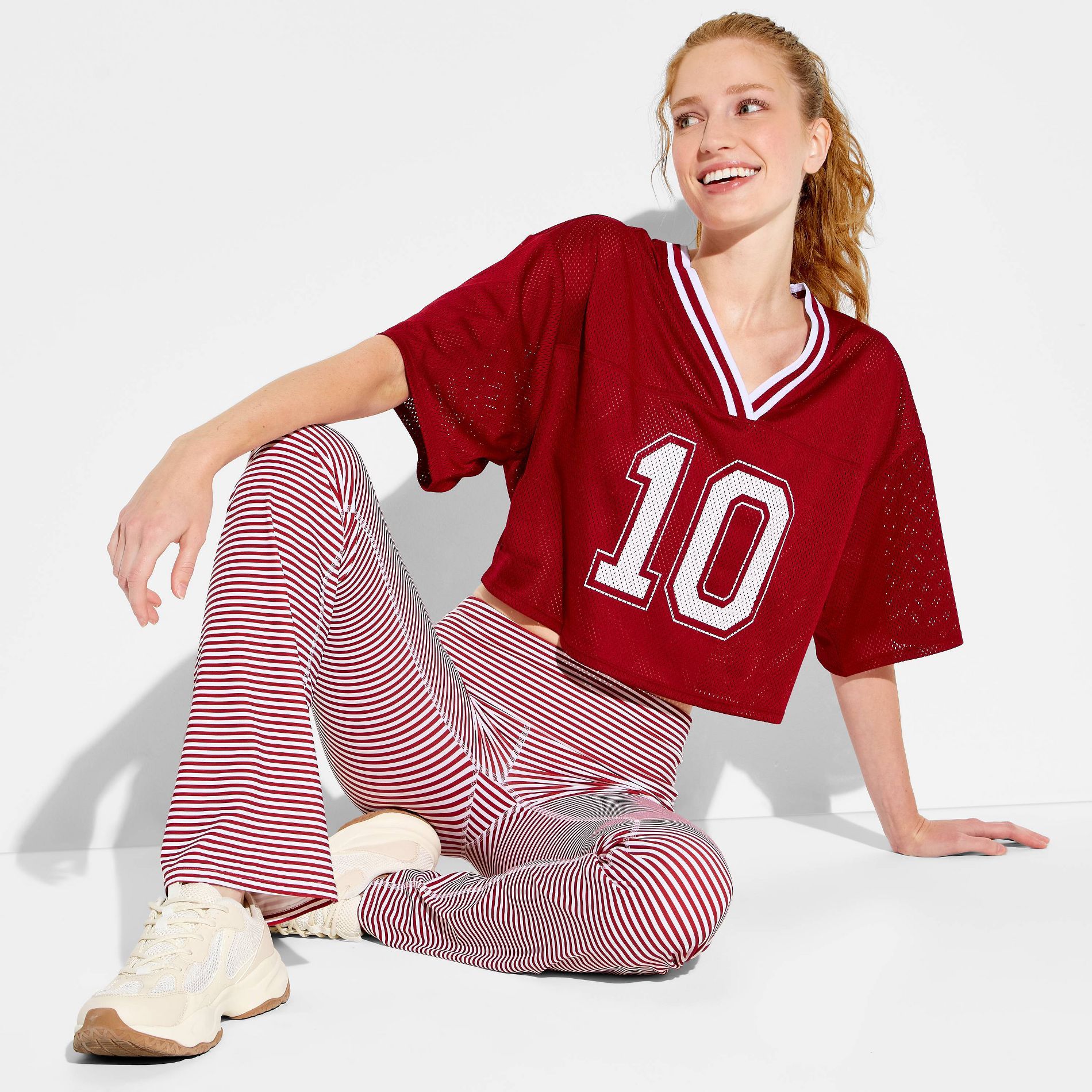 Women's Mesh Jersey Short Sleeve Top - JoyLab™ Crimson XXS