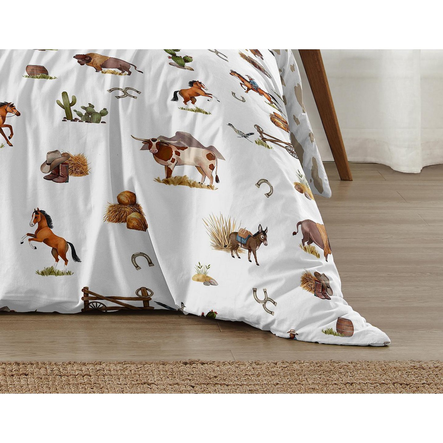 Постельное бельё Sweet Jojo Designs Full/Queen Comforter Bedding Set Country Western Taupe Brown and Cream 3pc для мальчиков, цвет: Коричневый — фото 6