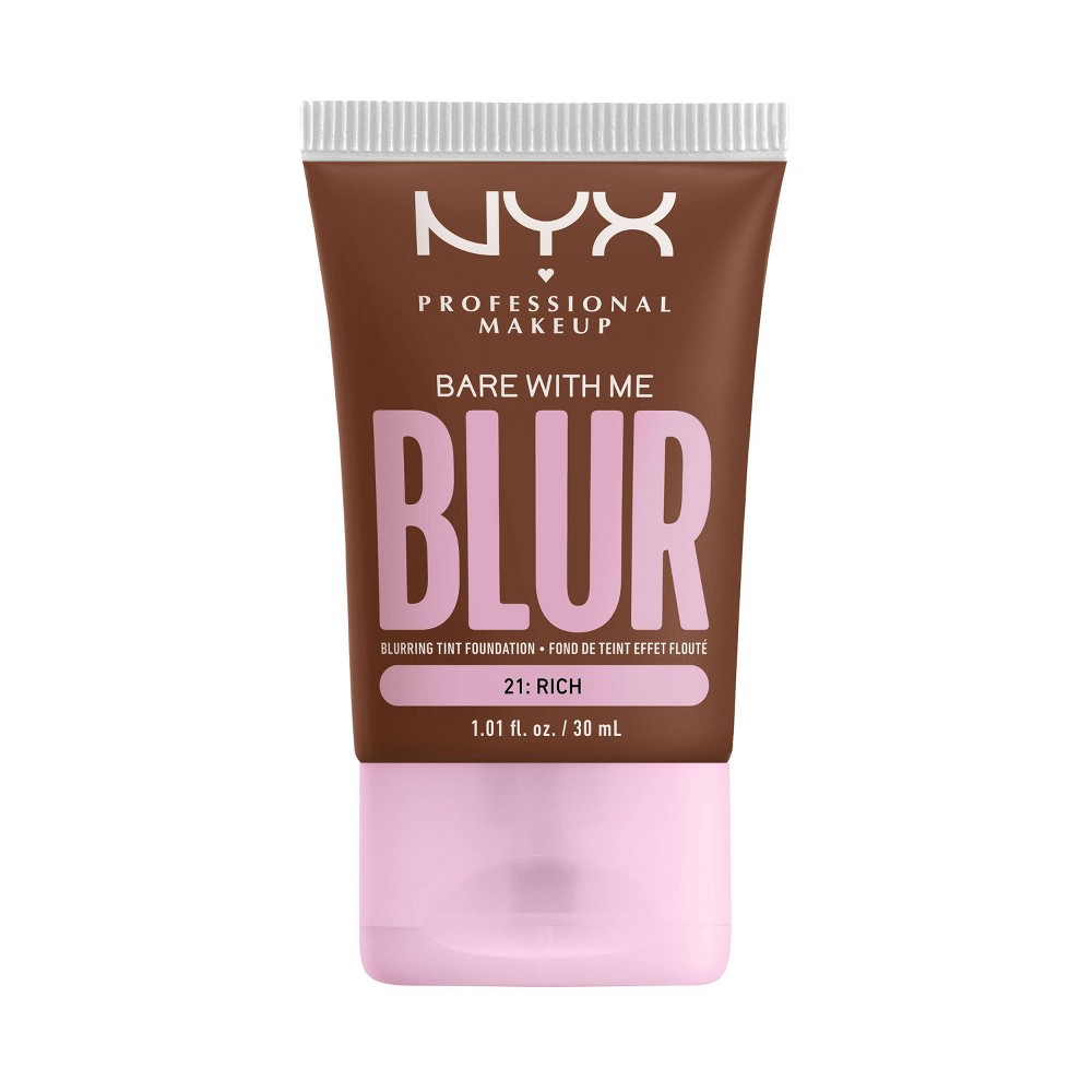 Photos - Foundation & Concealer NYX Professional Makeup Bare With Me Blur Tint Soft Matte Foundation - 21 Rich - 1.01 fl oz 