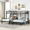 Whisen Morden Design Twin over Twin Triple Bunk Bed with Storage Shelves Staircase - 3 of 4