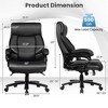 Costway Big and Tall Office Chair 500lbs with 6-Point Massage Wide Seat & Padded Armrests - 3 of 4