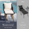 5-Piece Outdoor Patio Furniture Set with PP Rope Weaving Chairs, Pop-Up Cool Bar Table, and Acacia Wood Feet - 4 of 4