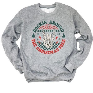 Simply Sage Market Women's Graphic Sweatshirt Rockin' Around Hand - 1 of 2