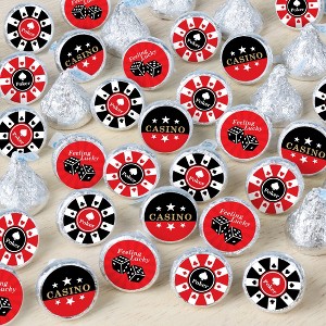 Big Dot of Happiness Las Vegas - Casino Party Small Round Candy Stickers - Party Favor Labels - 324 Count - 1 of 4