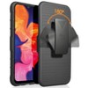 Nakedcellphone Combo for Samsung Galaxy A01 - Ring Grip/Stand Case and Belt Clip Holster - Black - 4 of 4