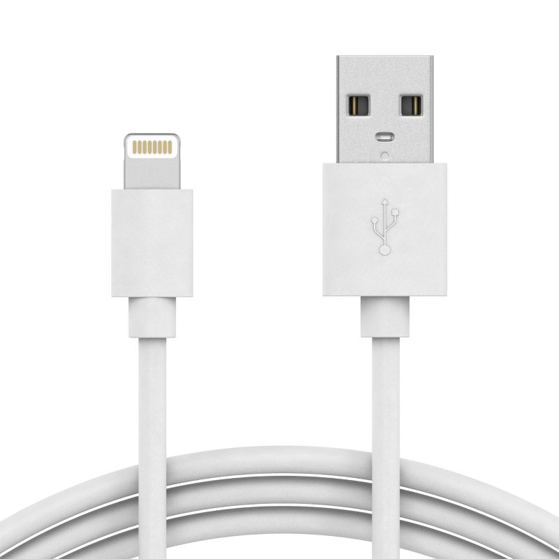 Just Wireless TPU Lightning to USB-A Cable- White, 3 of 13
