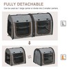 Akoasm 39 Inch Cat Carrier with Divider & Compartments Soft Cushions With Storage Bag-Grey - 4 of 4