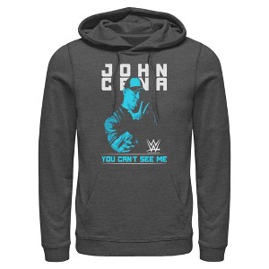 Mens WWE John Cena You Can't See Me Blue Lightweight Hoodie - 1 of 4