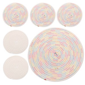Unique Bargains Indoor Gardening Non-slip Plant Saucers 7 Inch 12 Inch, White 6 Pcs - 1 of 4