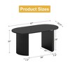 Wooakway 30"H Fashion Wooden Table Suitable for Kitchen Conference and Gaming Use with Double Pedestal Black/Walnut/Natural Wood - 4 of 4