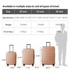 FURNIinspire Bag And Luggage Sets 3 Piece Travel Hard Shell Luggage, Lightweight Rolling Suitcases with Wheels, Brown, 20.67"*11.61"*29.92" - 3 of 4